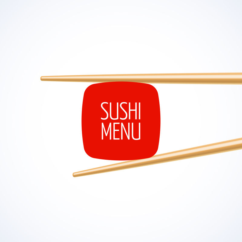 抽象矢量寿司菜单设计