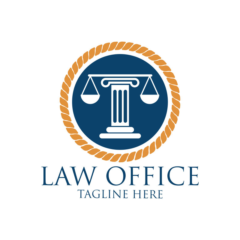 抽象矢量法律主题标志设计