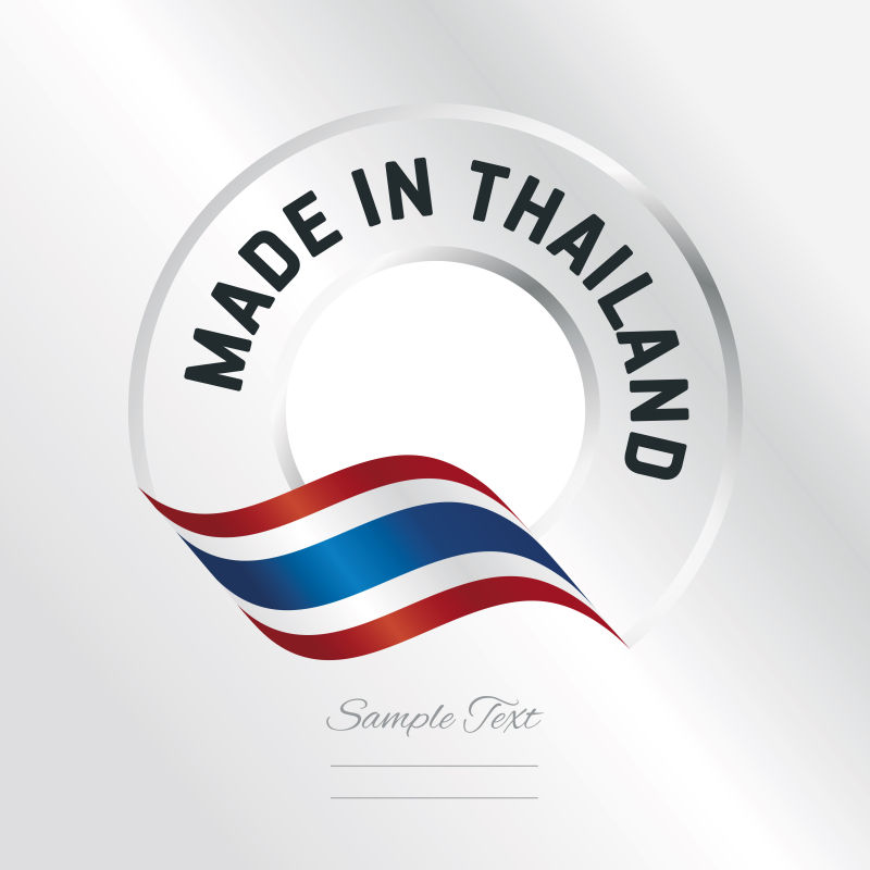 抽象矢量泰国制造标签设计