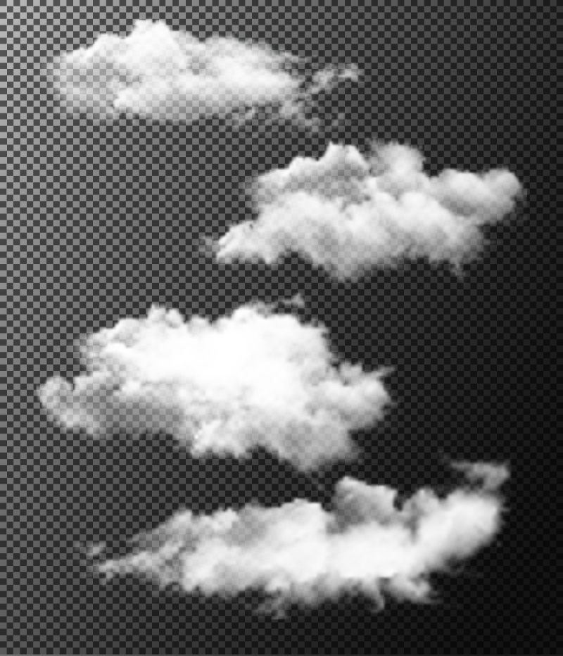抽象矢量现代浓密的白云设计元素