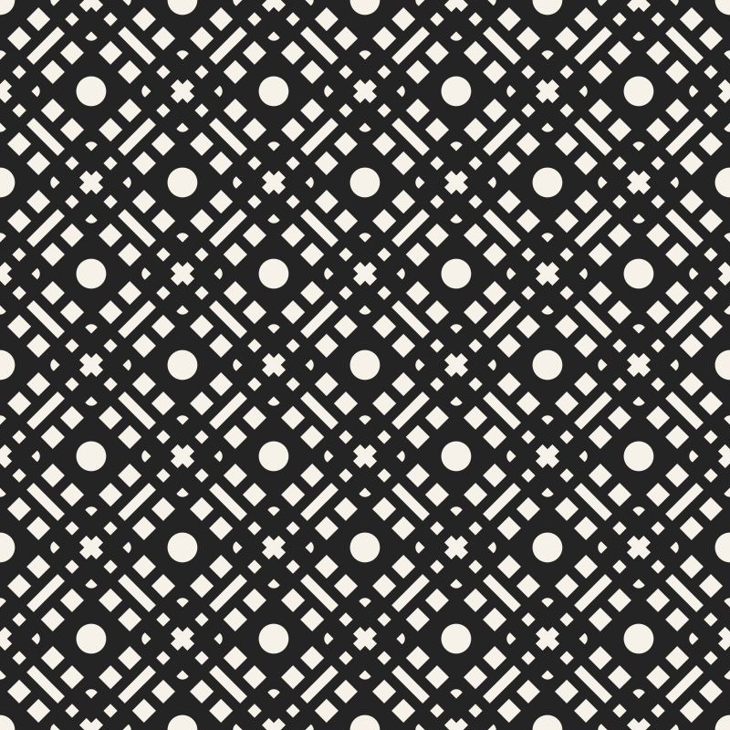 矢量抽象现代单色几何图形装饰无缝背景