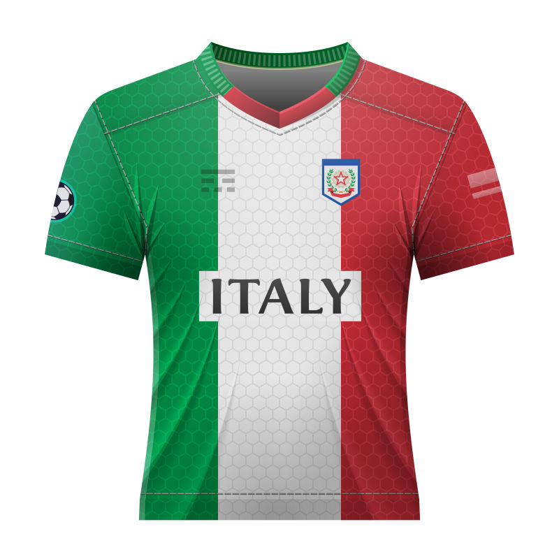 抽象矢量意大利国家队球衣设计