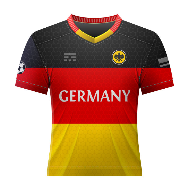 抽象矢量德国国家队球衣设计