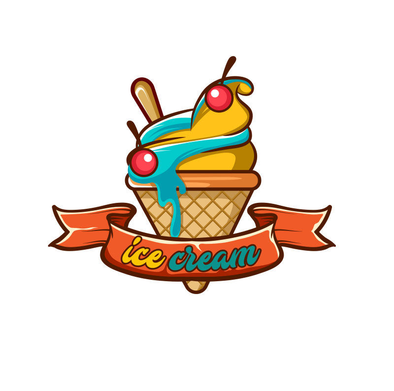 矢量冰淇淋图案设计