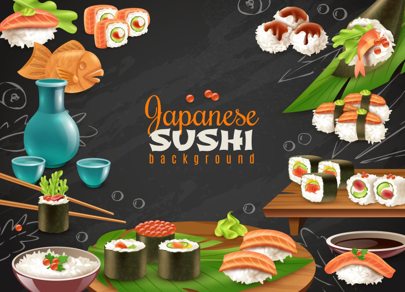 日本寿司背景