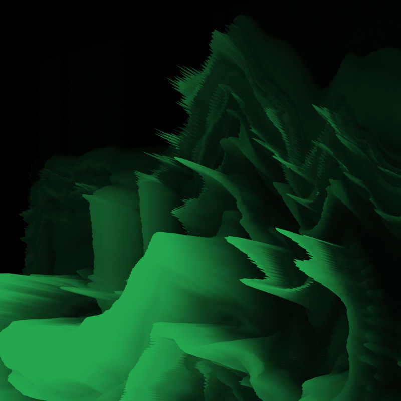 抽象的绿色-带有黑色数字3D故障效果-屏幕技术纹理-分散背景