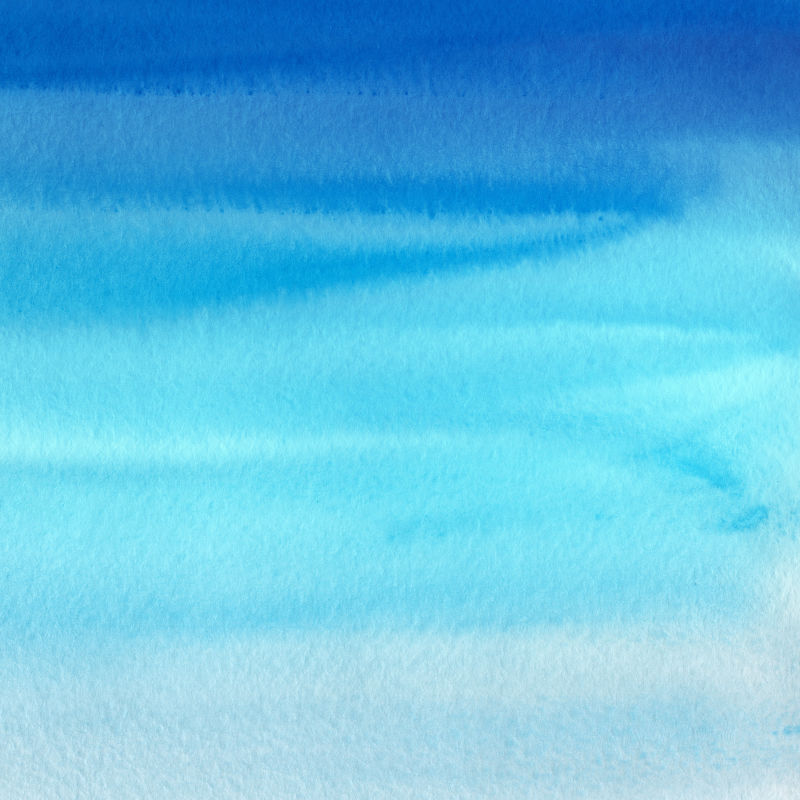 抽象的蓝天水彩背景-手绘背景-彩色墨水插图