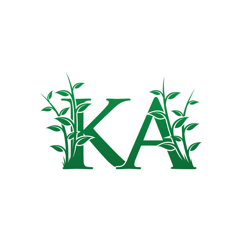 花绿叶KA字母标志