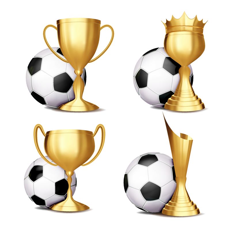 足球比赛奖品集-足球-金杯-现代足球锦标赛-运动推广设计-证书-文凭-体育赛事公告-横幅广告-插图