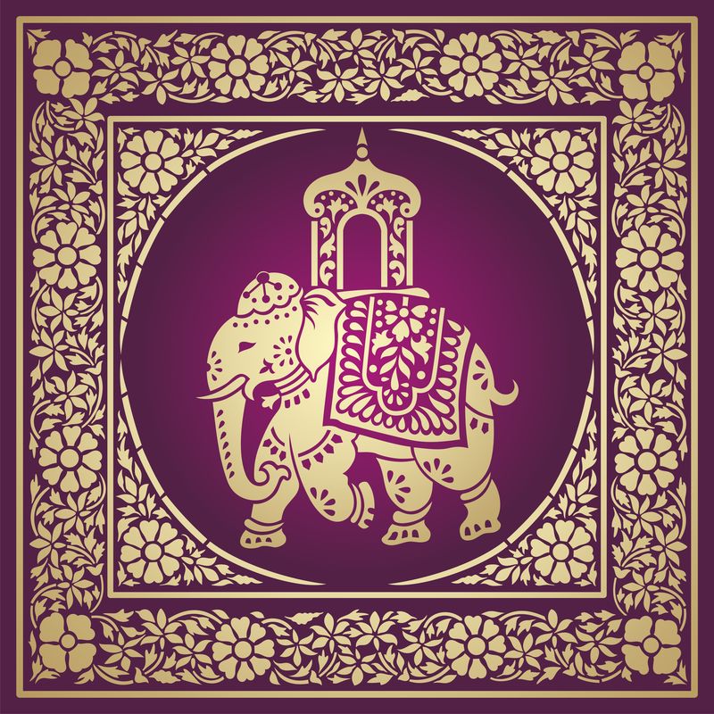 埃及伊斯兰矢量设计贺卡模板