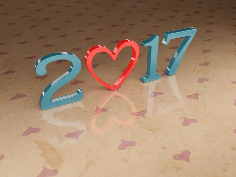 2017新年-3D渲染图像