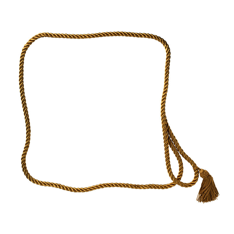 棕色和黄麻绳框架-白色上有单独的结