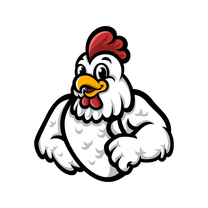 餐厅鸡肉吉祥物标志设计