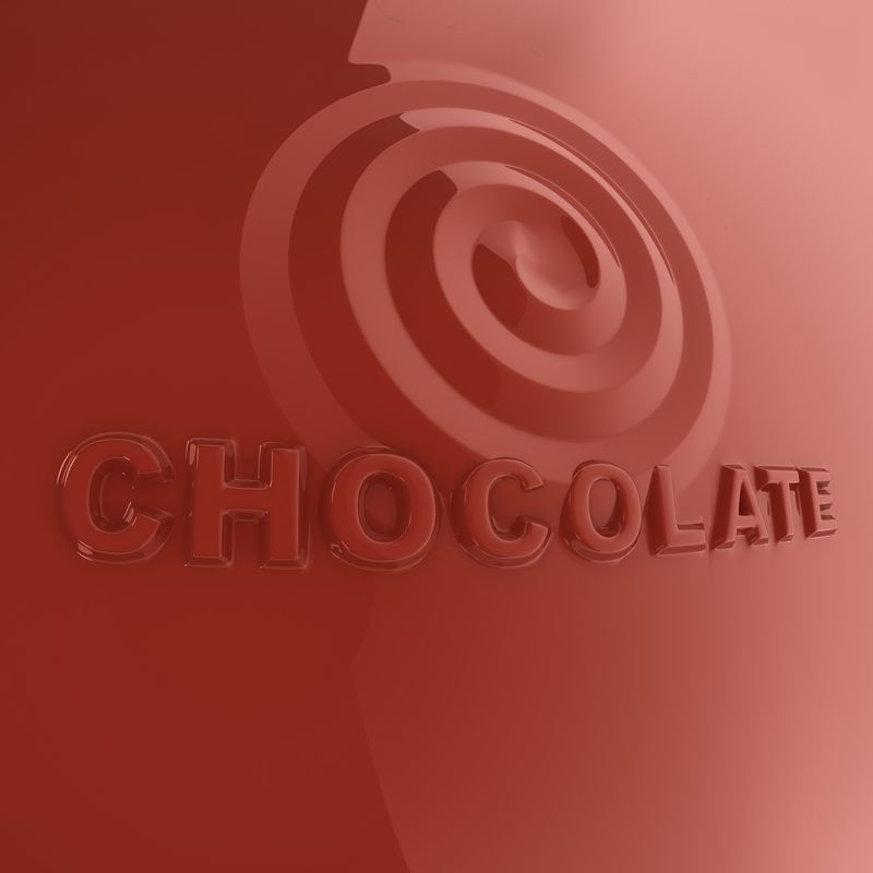 热巧克力字母抽象三维背景