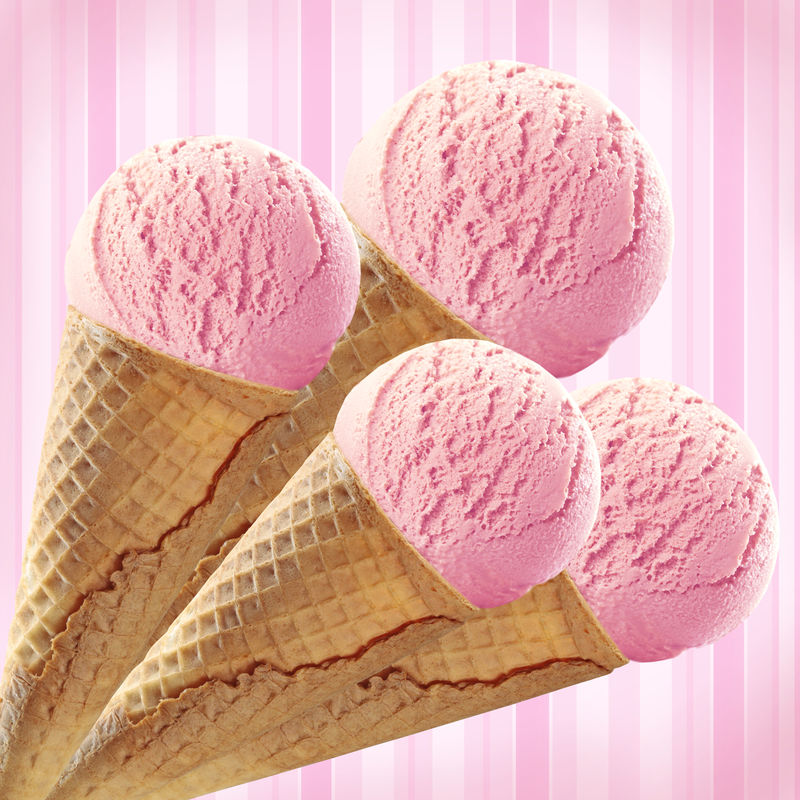 粉红冰淇淋拼贴