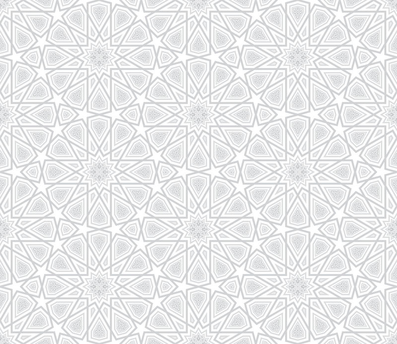 阿拉伯式星形图案-浅灰色背景-矢量图
