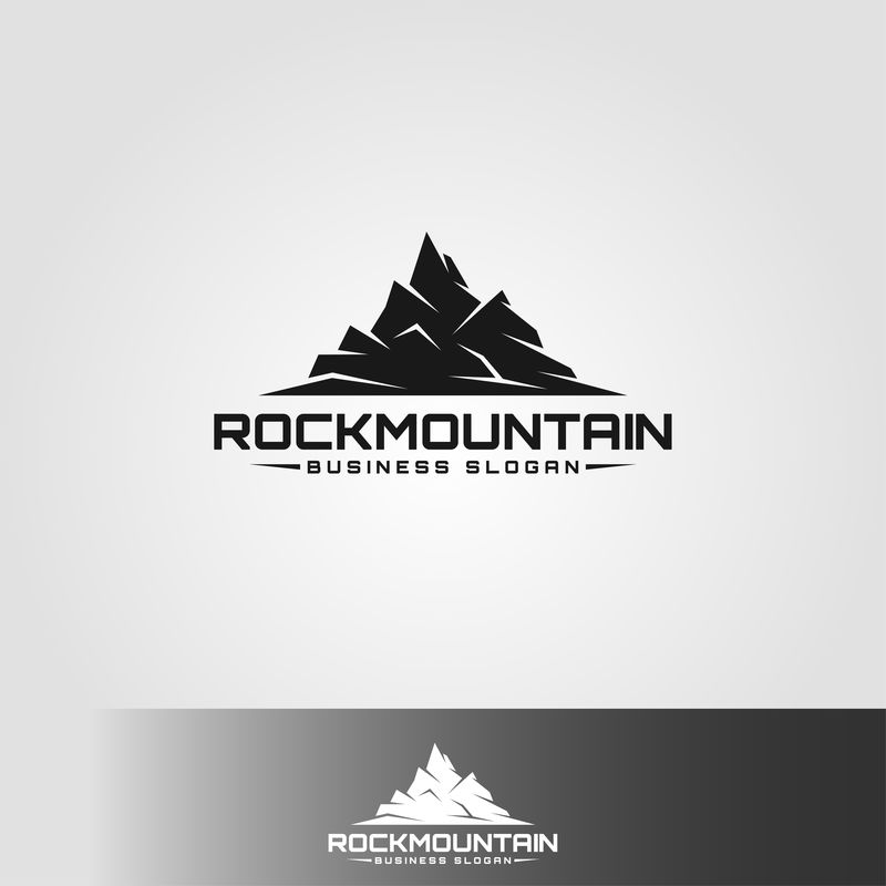 岩石山-运动和冒险标志