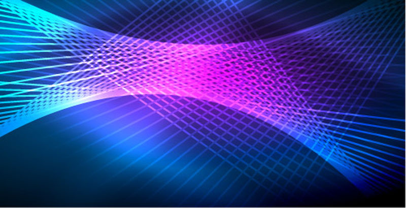 霓虹灯技术线条-蓝色高科技未来抽象背景模板