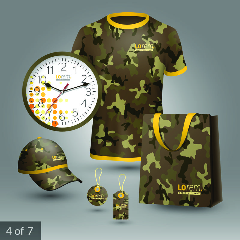 军品促销纪念品设计公司用迷彩图案-文具的要素