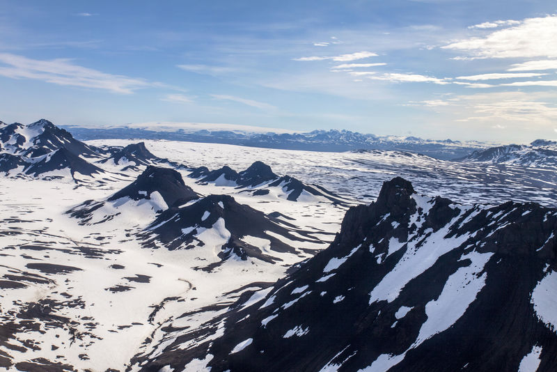 冰岛山脉-鸟瞰图