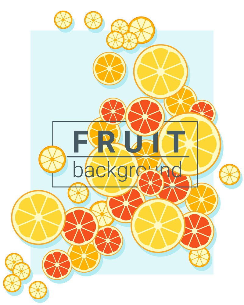水果背景-橘子-矢量-插图