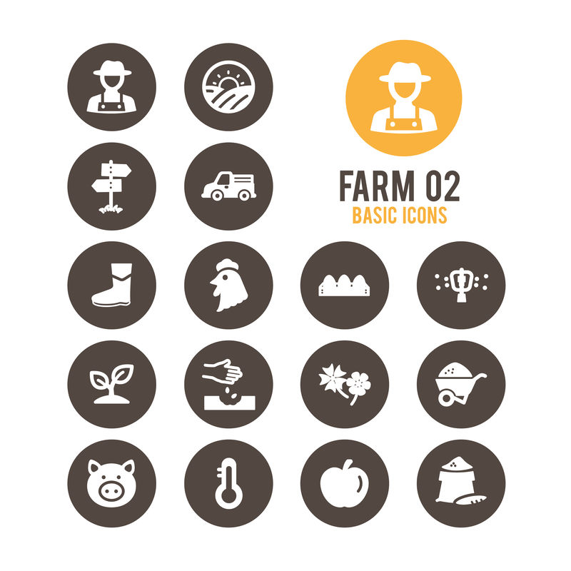 农业和农业偶像-矢量图解