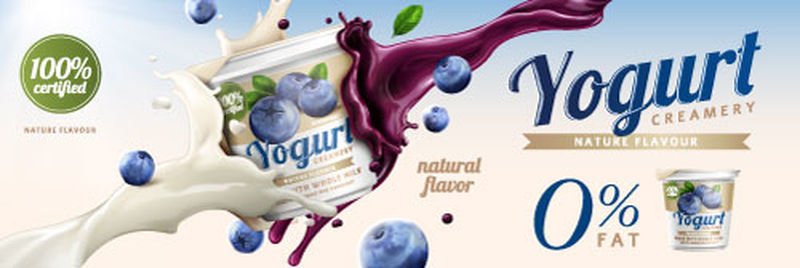 矢量酸奶广告设计