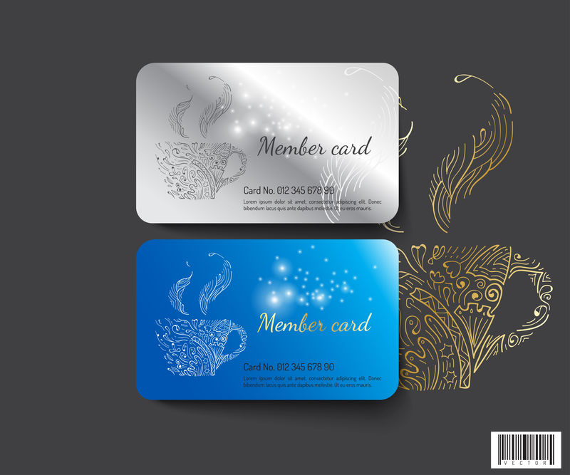 模板设计会员卡-适用于咖啡业务及其他