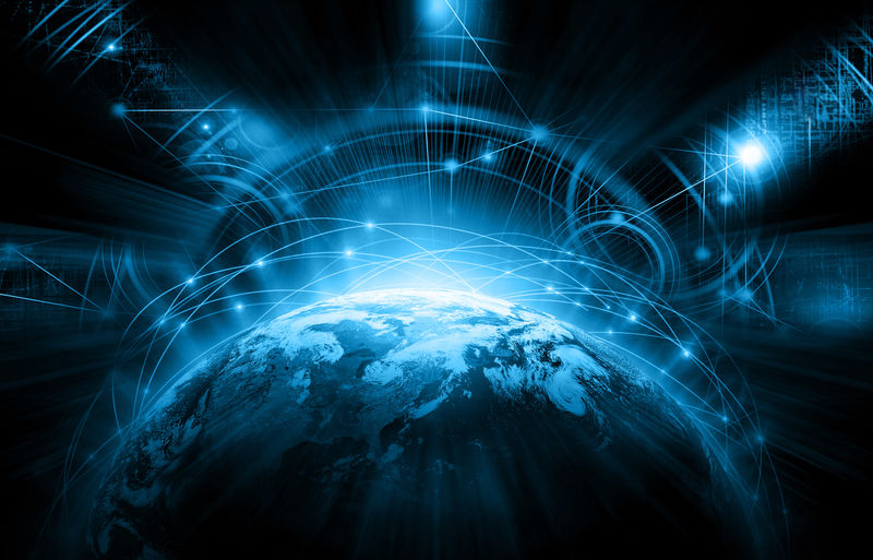 从概念系列、连接符号、通信线路等全球商务最佳互联网概念-美国宇航局提供的图像元素
