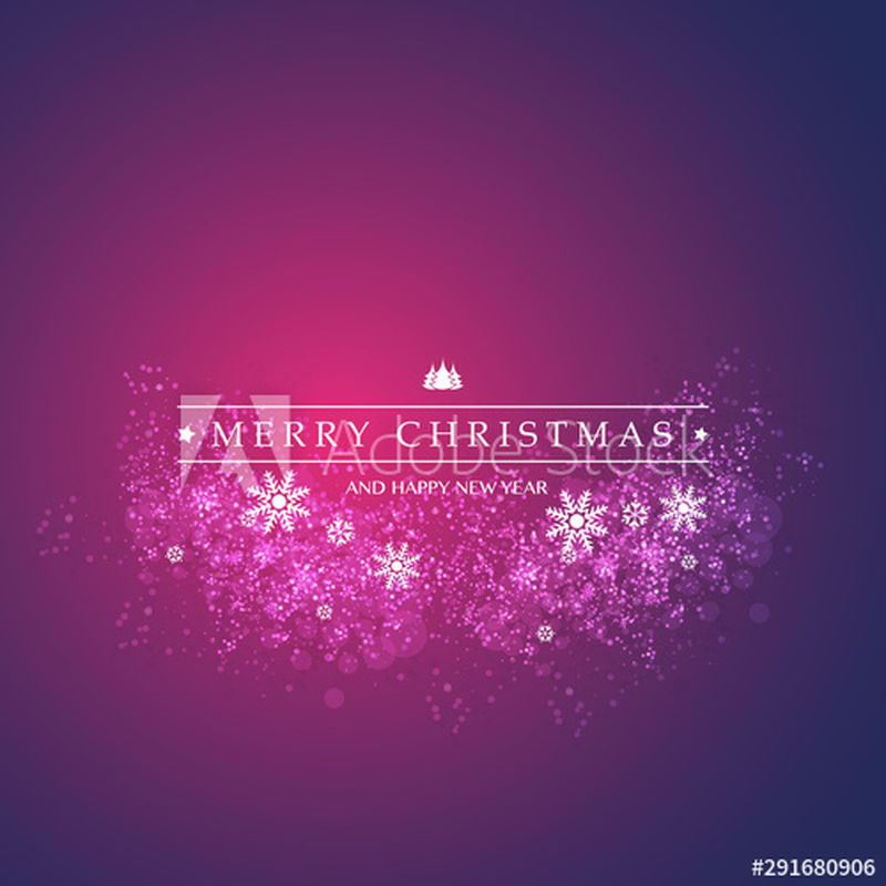 最美好的祝愿-紫色和深蓝色现代风格的节日快乐-在闪烁模糊的背景上贴上标签的圣诞贺卡