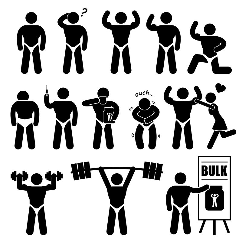 健美运动员健美运动员肌肉男子健身类固醇棒图形图标