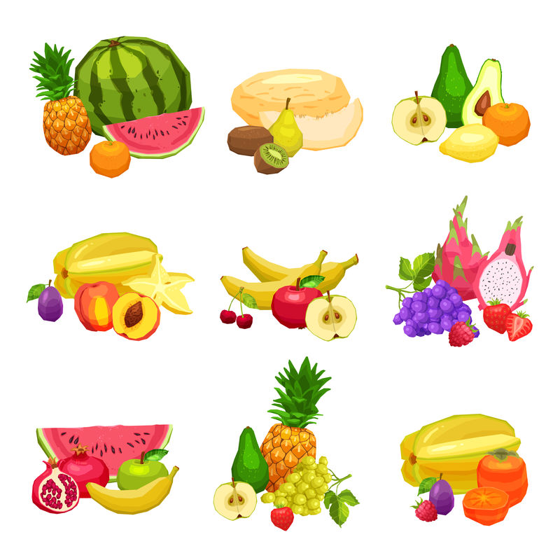 集鲜平鲜果、静物画水果、健康素食理念于一体