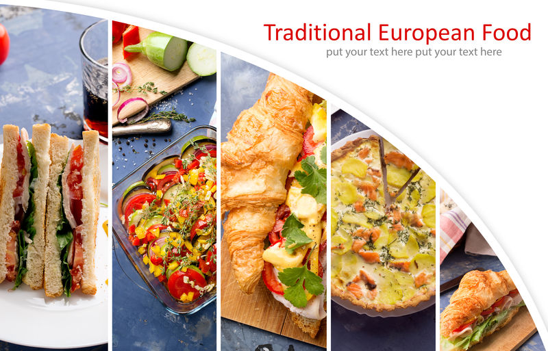 欧洲美食图片拼贴