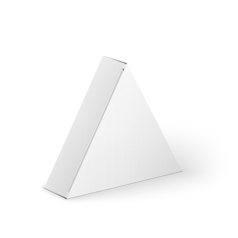 白色产品三角包装盒模型模板