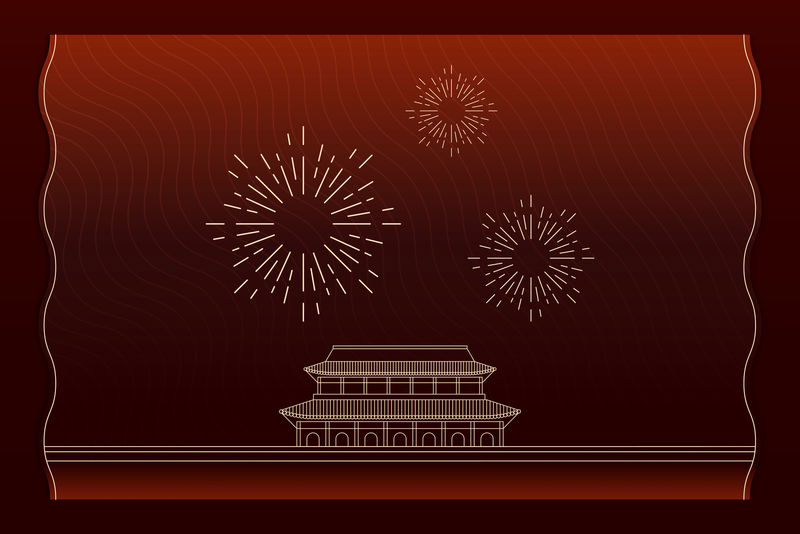天安门广场中国传统设计名片背景