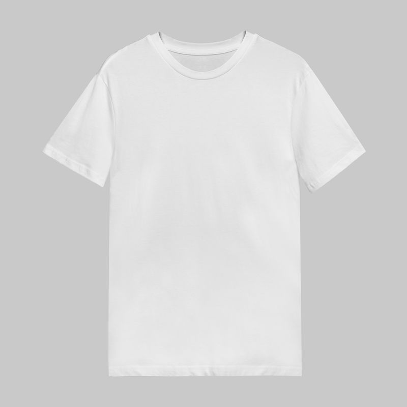 灰色背景的白色t恤模型
