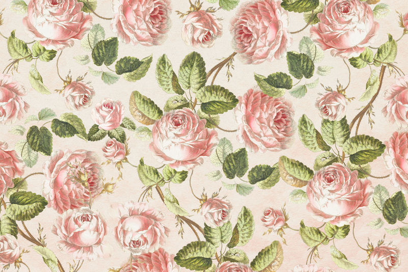 复古粉红玫瑰图案背景设计资源