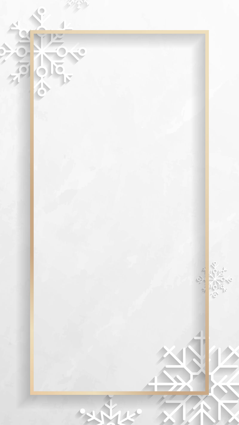 雪花圣诞相框手机壁纸矢量