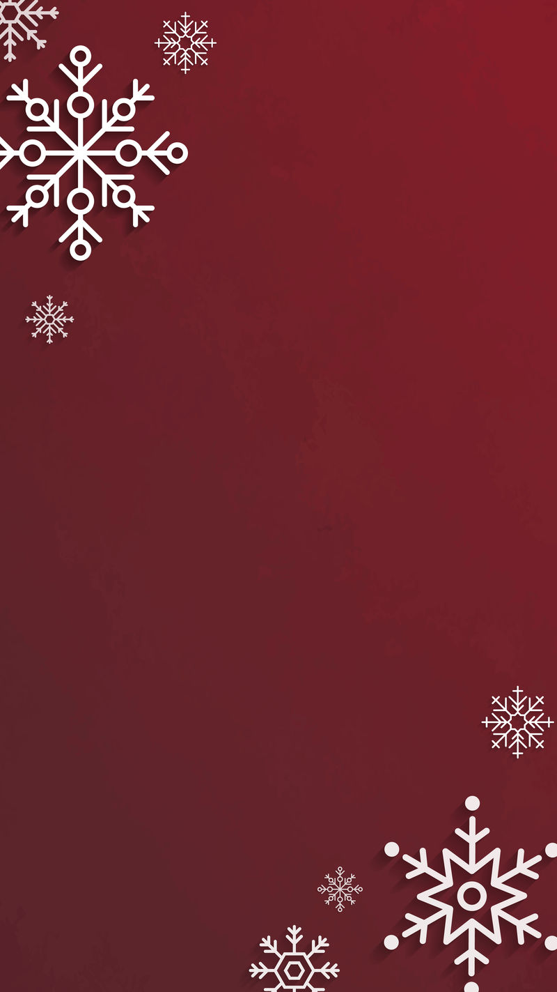 红色圣诞相框手机壁纸向量