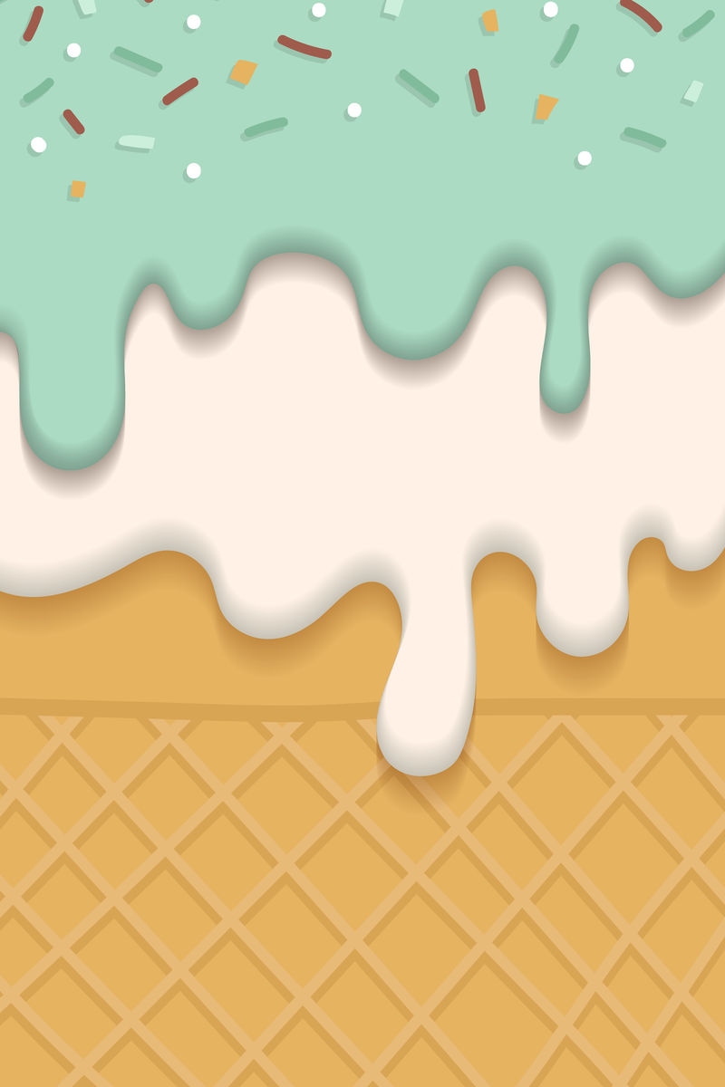 奶油冰淇淋华夫饼