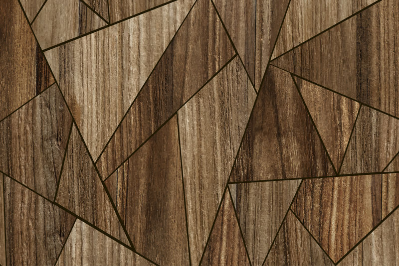棕色木质马赛克纹理背景向量