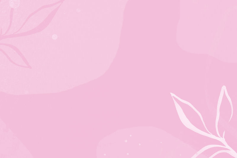 孟菲斯树叶图案粉红色背景