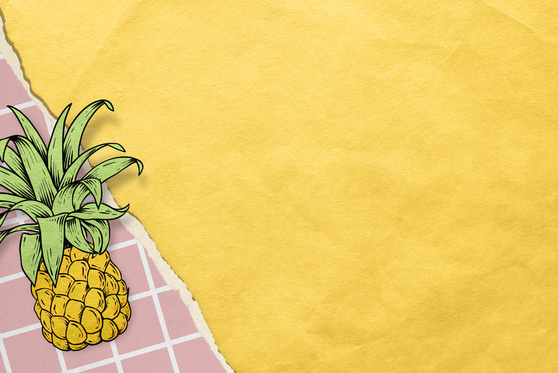 手绘菠萝背景设计资源