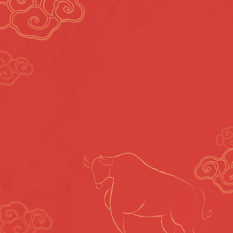 中国新年边界矢量红色背景