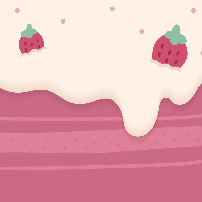 草莓冰淇淋华夫饼社交广告模板载体