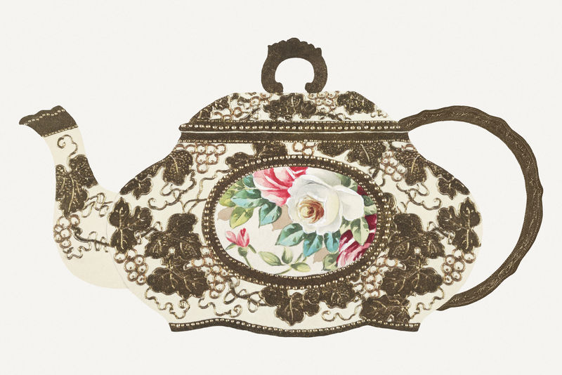 复古花叶psd茶壶混搭自北泽工厂中国瓷器餐具设计