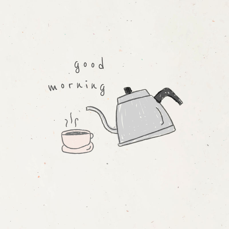涂鸦式早餐咖啡