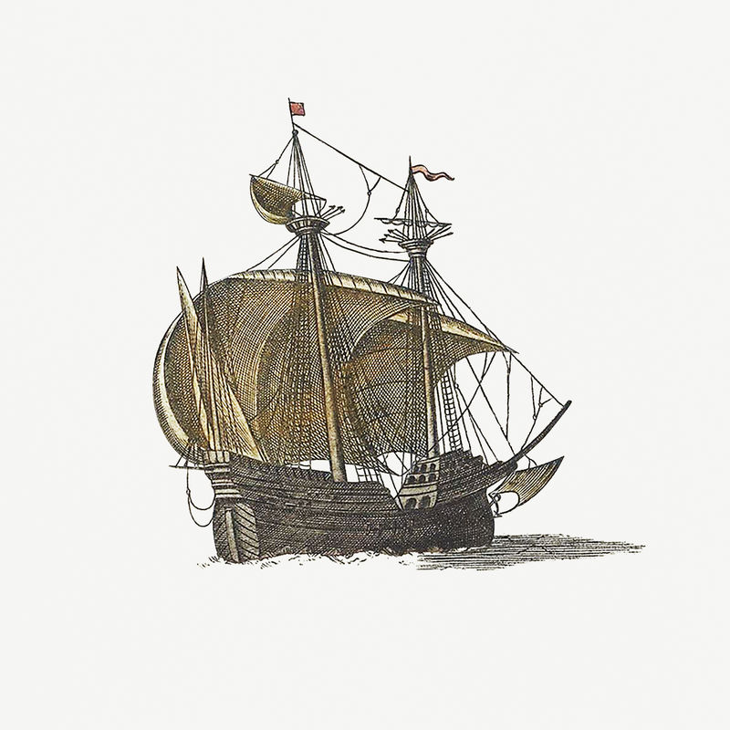 古董船插图