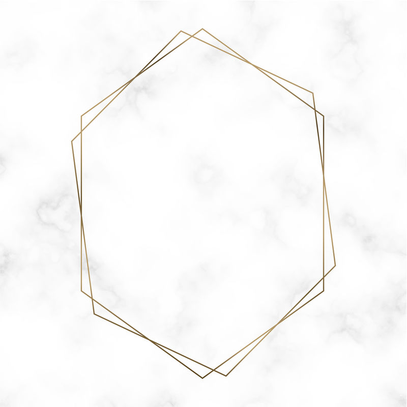 金六边形框架模板向量