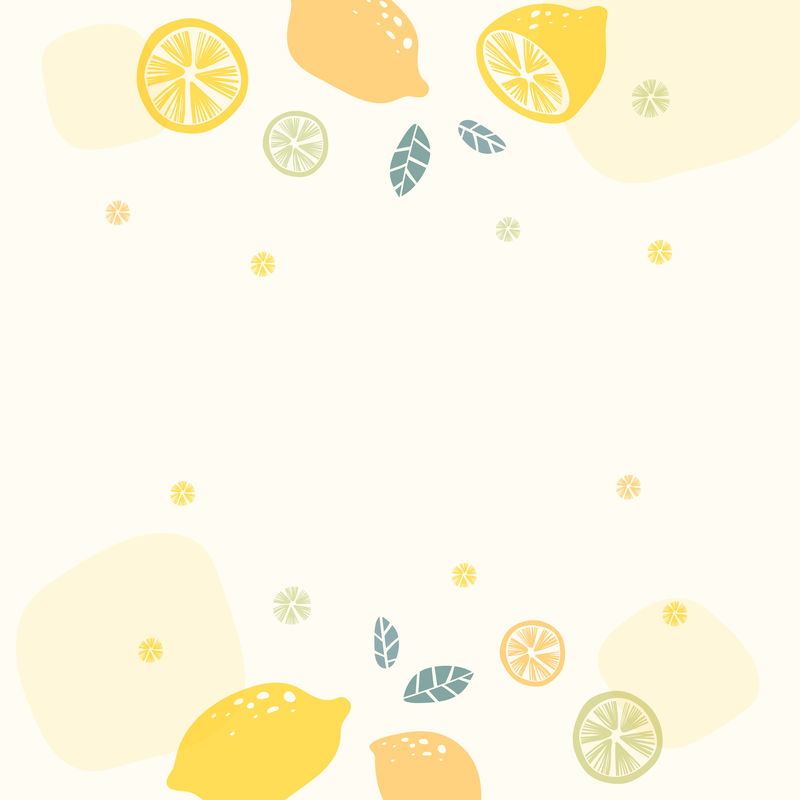 柠檬图案背景与设计空间矢量